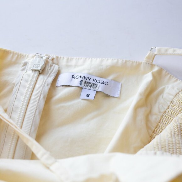 Ronny Kobo Collective Yellow Corset Midi Dress (Size 8) - Picture 4 of 8